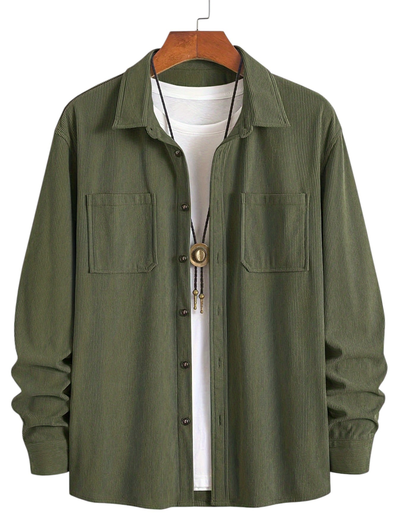 Heren Corduroy Spijker Blouse