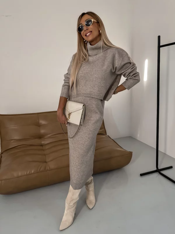 2-Delige Kasjmier Coltrui & Rok Set