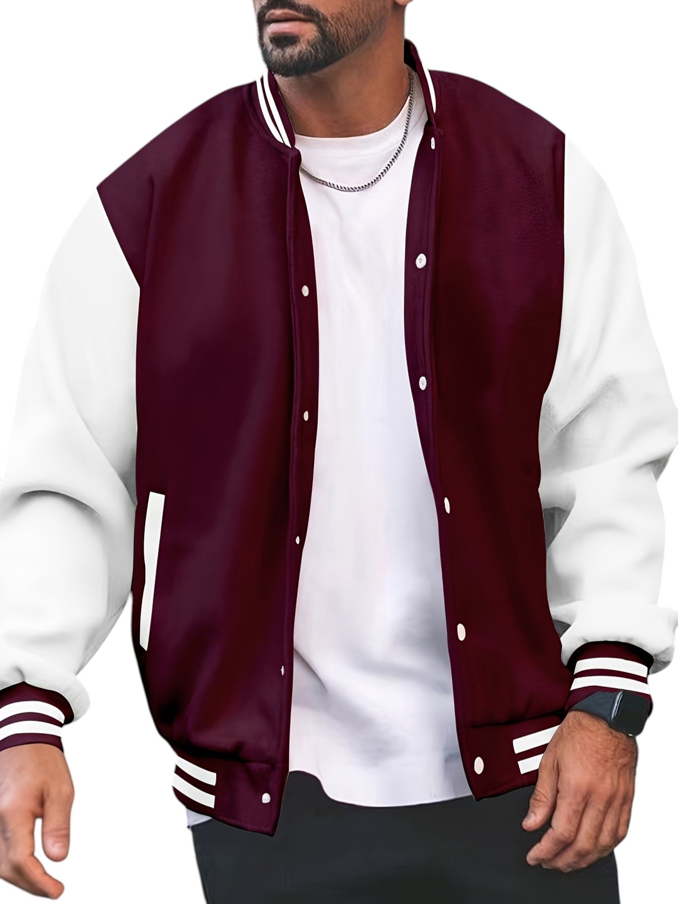 Klassieke Varsity Jas – Heren Casual Baseball Jack met Regular Fit