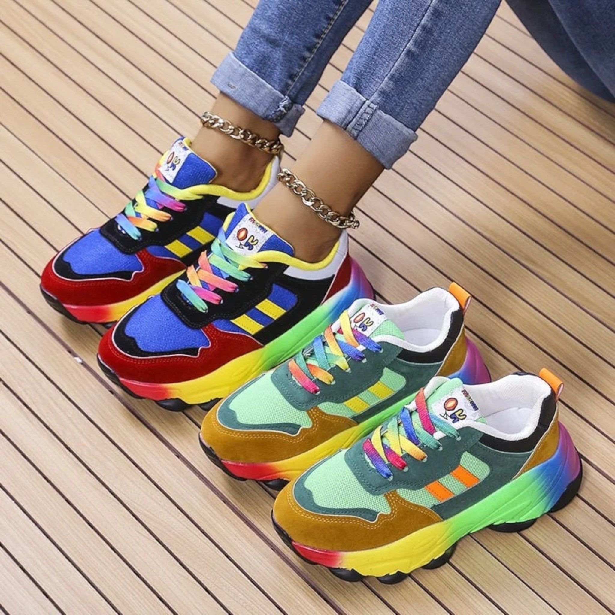Sara | Stijlvolle Dames Sneakers Met Hoge Zool
