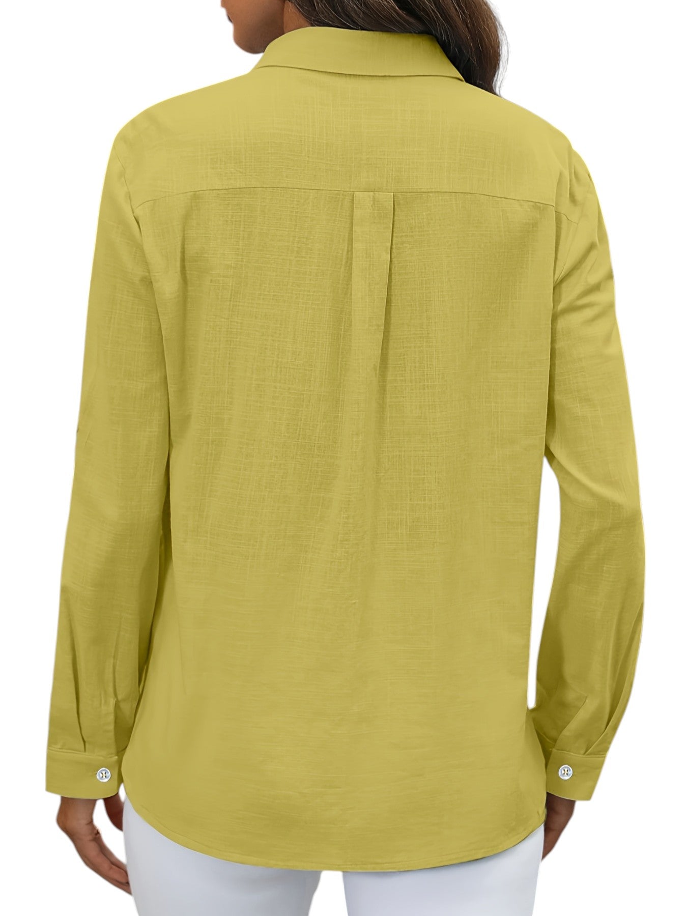 Linnen Dames Blouse In Effen Kleuren