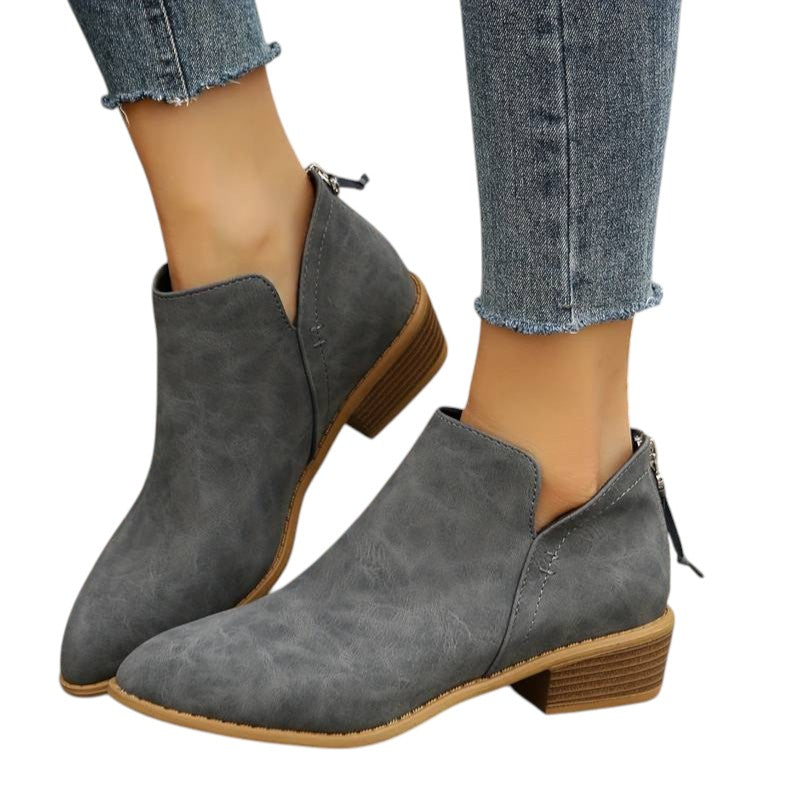 Mona - Suede Enkellaarsjes Dames