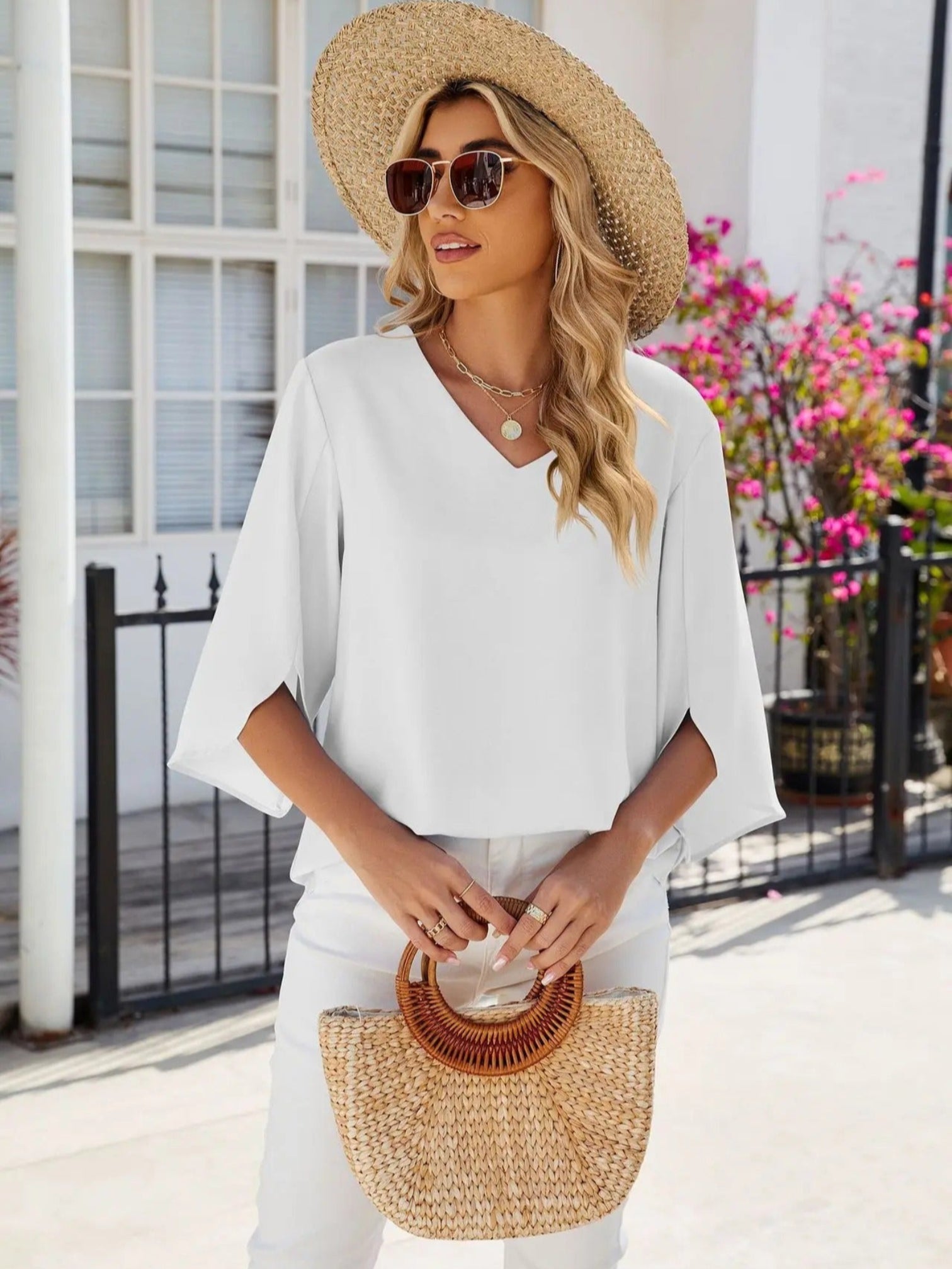 Amira | Zomer Blouse Met V-hals