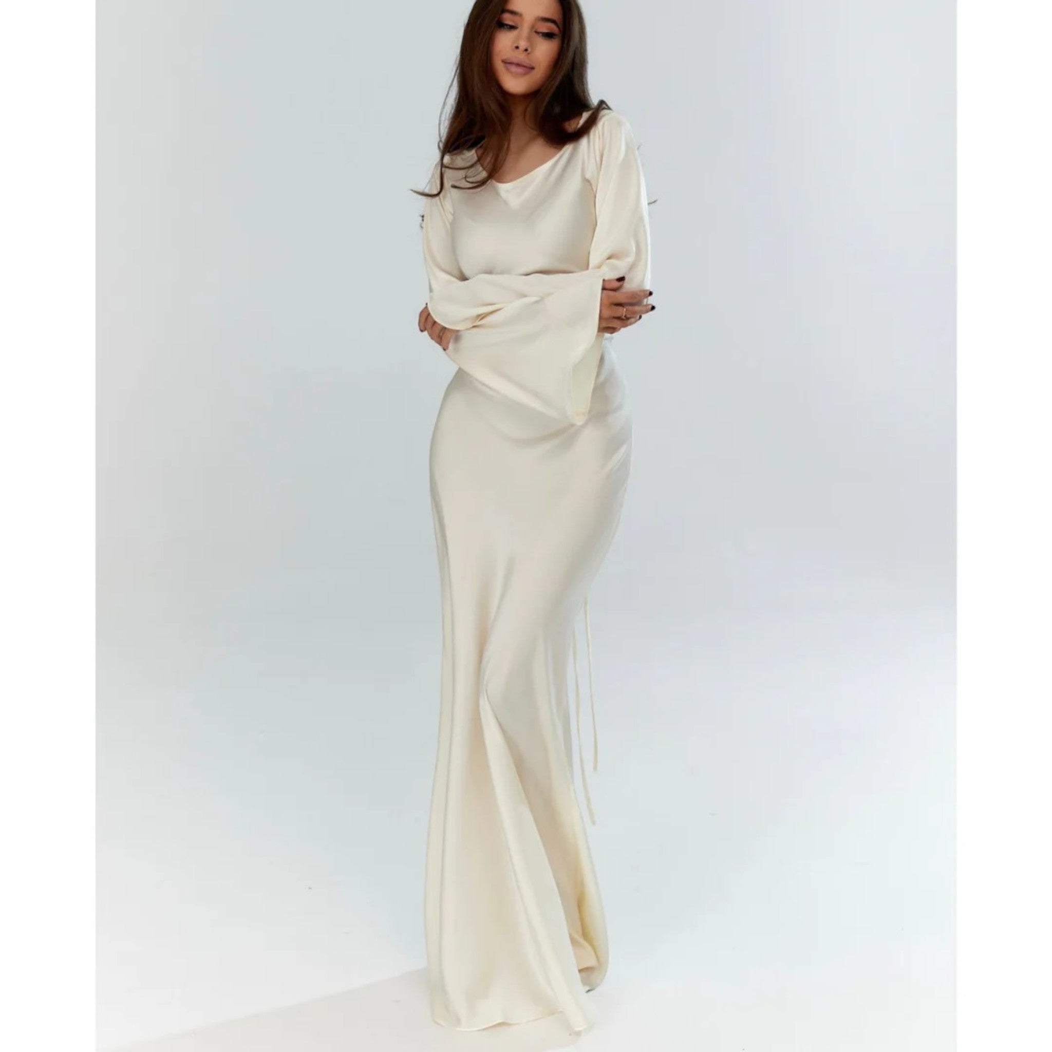 Chaveli | Maxi Jurk Met Lange Mouwen