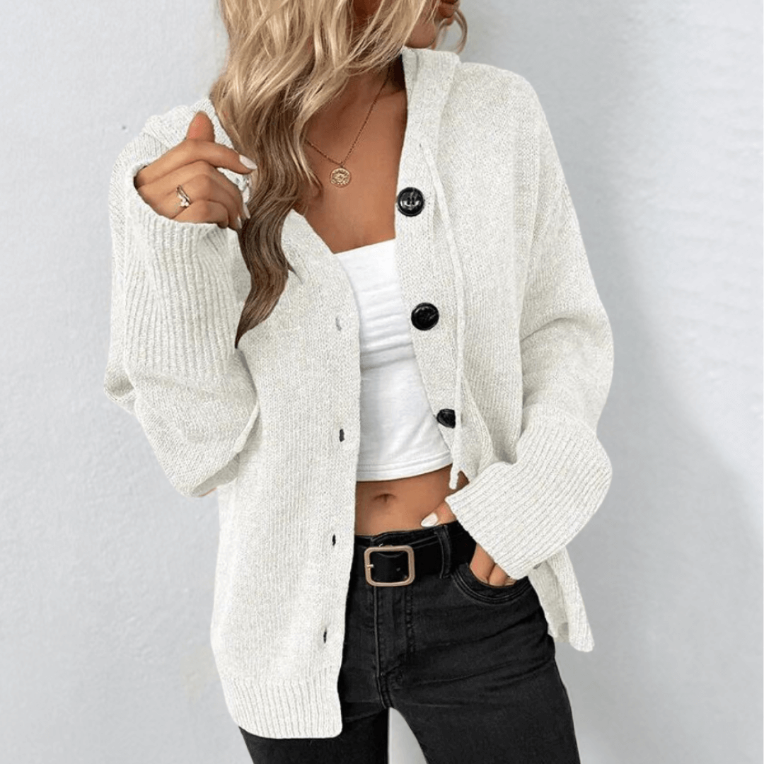 Casual Vest Met Capuchon | Knoopsluiting