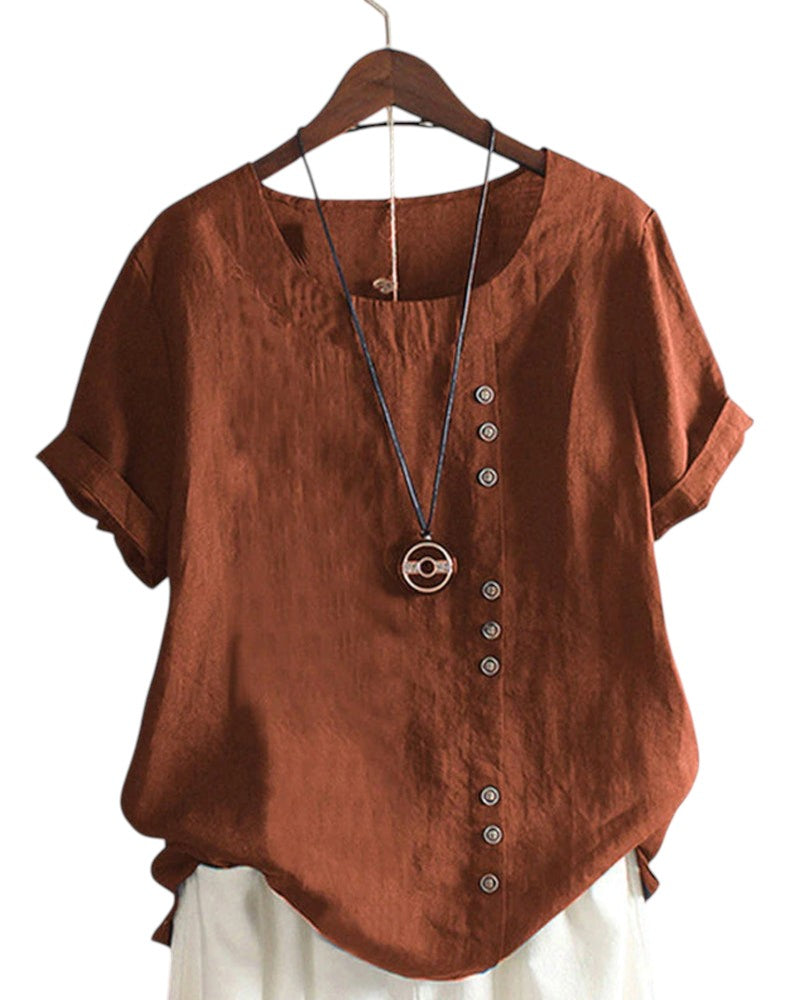 Stijlvol Zomer Shirt Met Knopen
