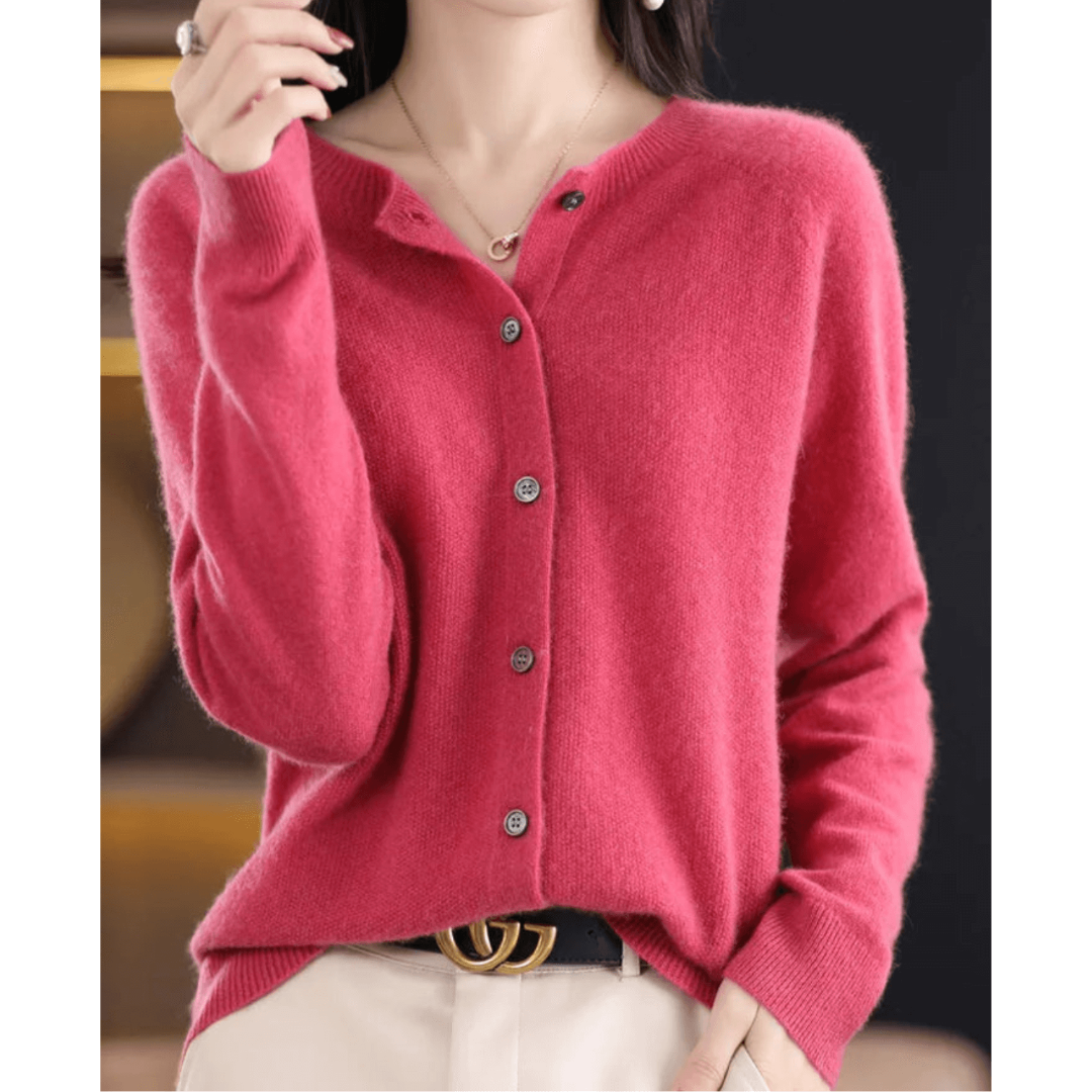 V-hals Vest Met Knoopsluiting | Lange Mouwen