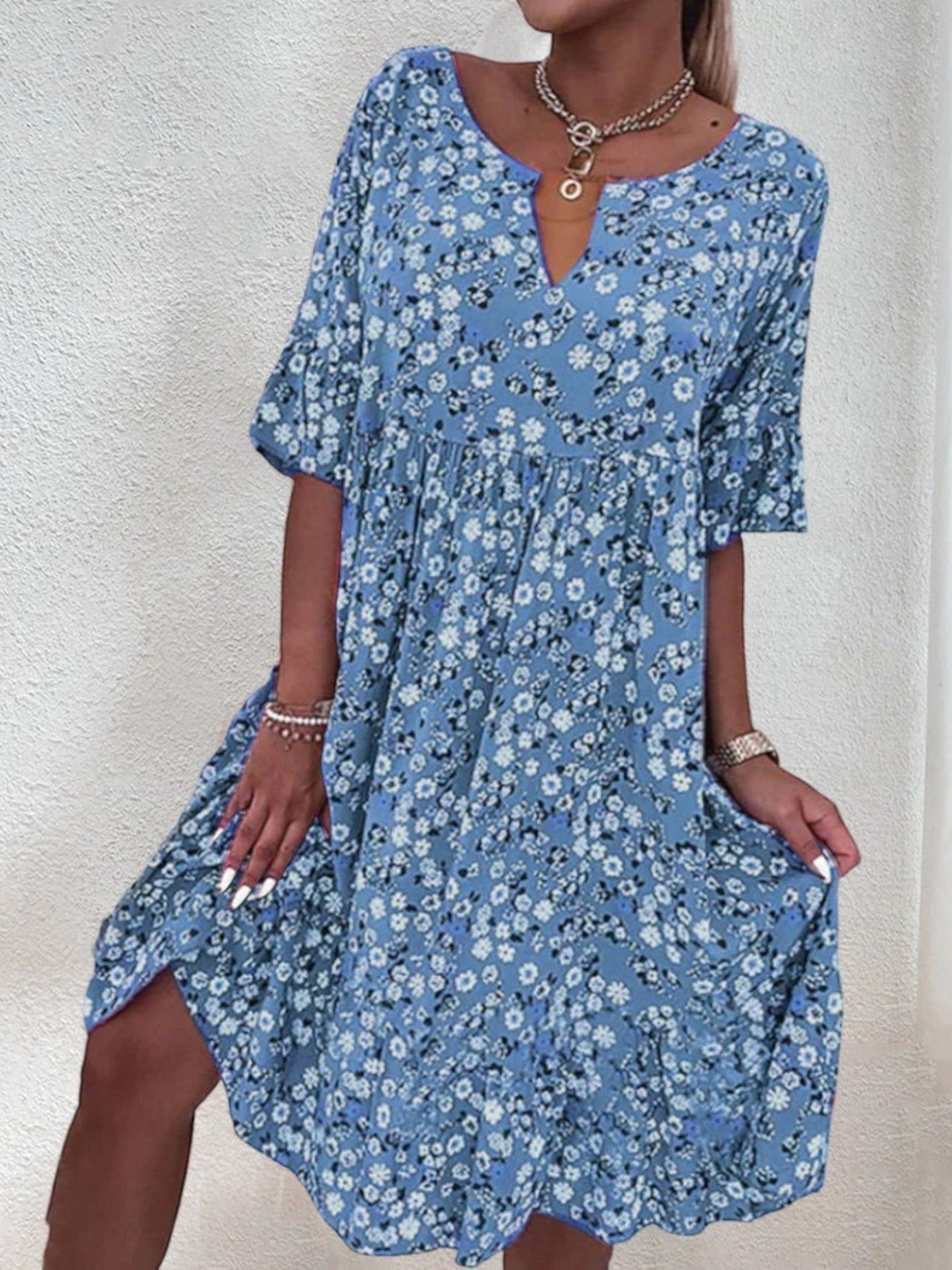Zomerjurk Met Bloemen | Midi