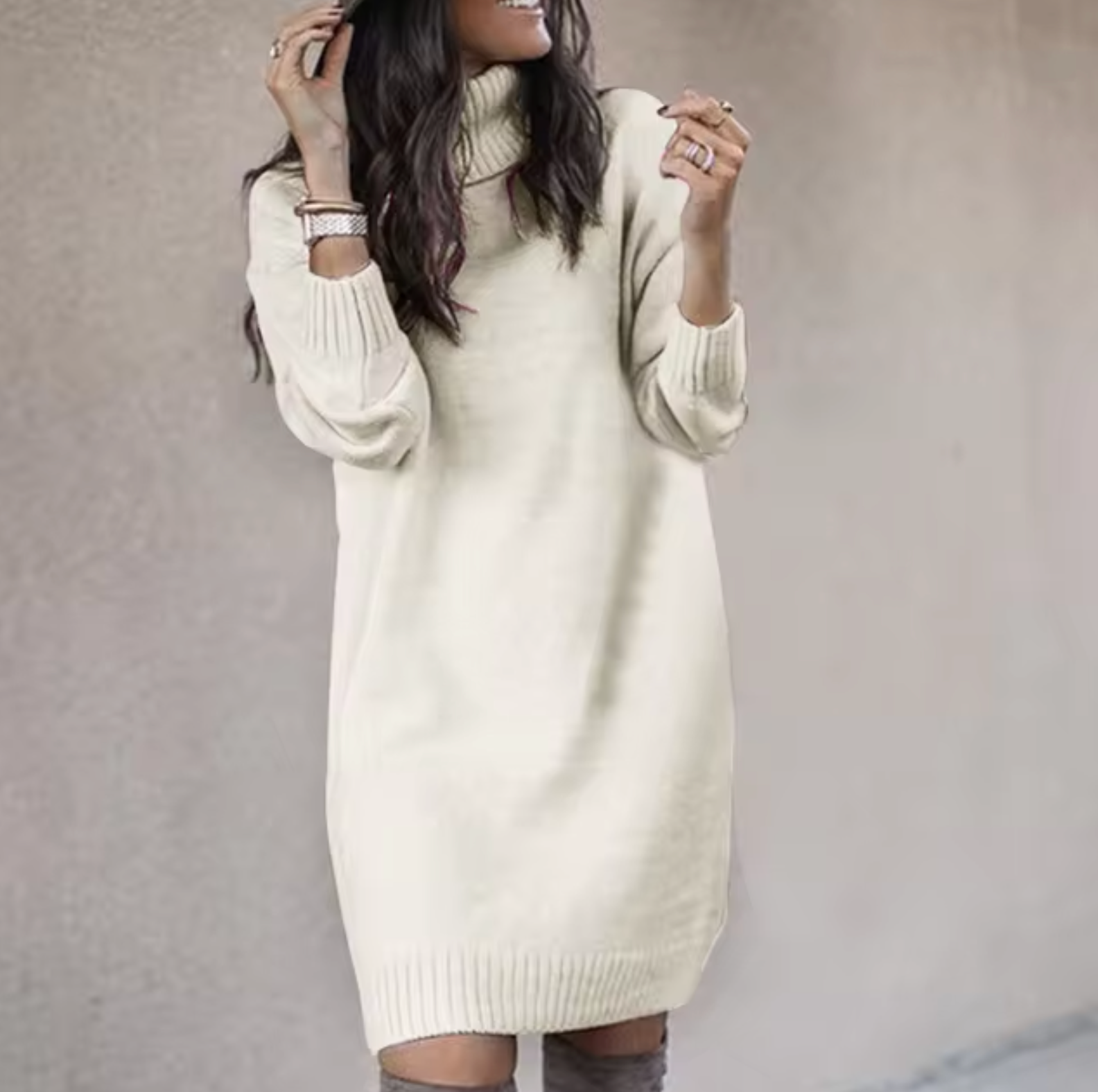 Oversized Truijurk Met Hoge Hals | Herfst