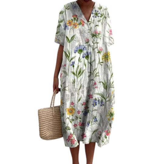 Dames Zomerjurk Met Bloemenprint