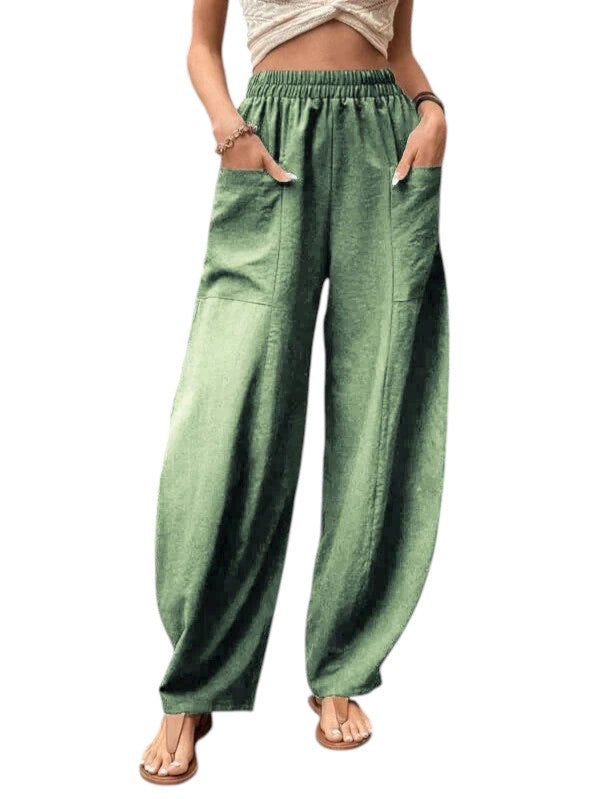 Wijde Dames Broek Met Stretch