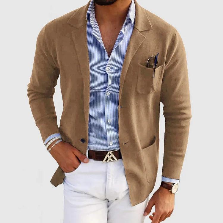 Stijlvolle Heren Blazer Met Zakken & Reverskraag