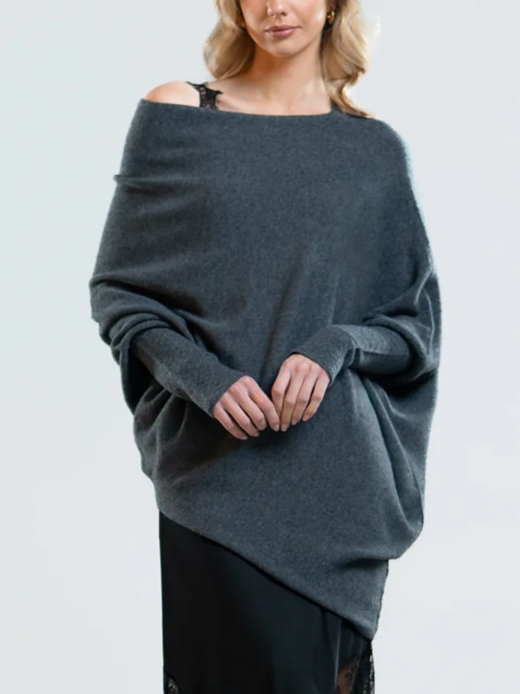Stijlvolle Off Shoulder Trui Losse Pasvorm