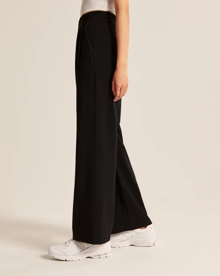Elegante Pantalon Broek Met Hoge Taille Dames