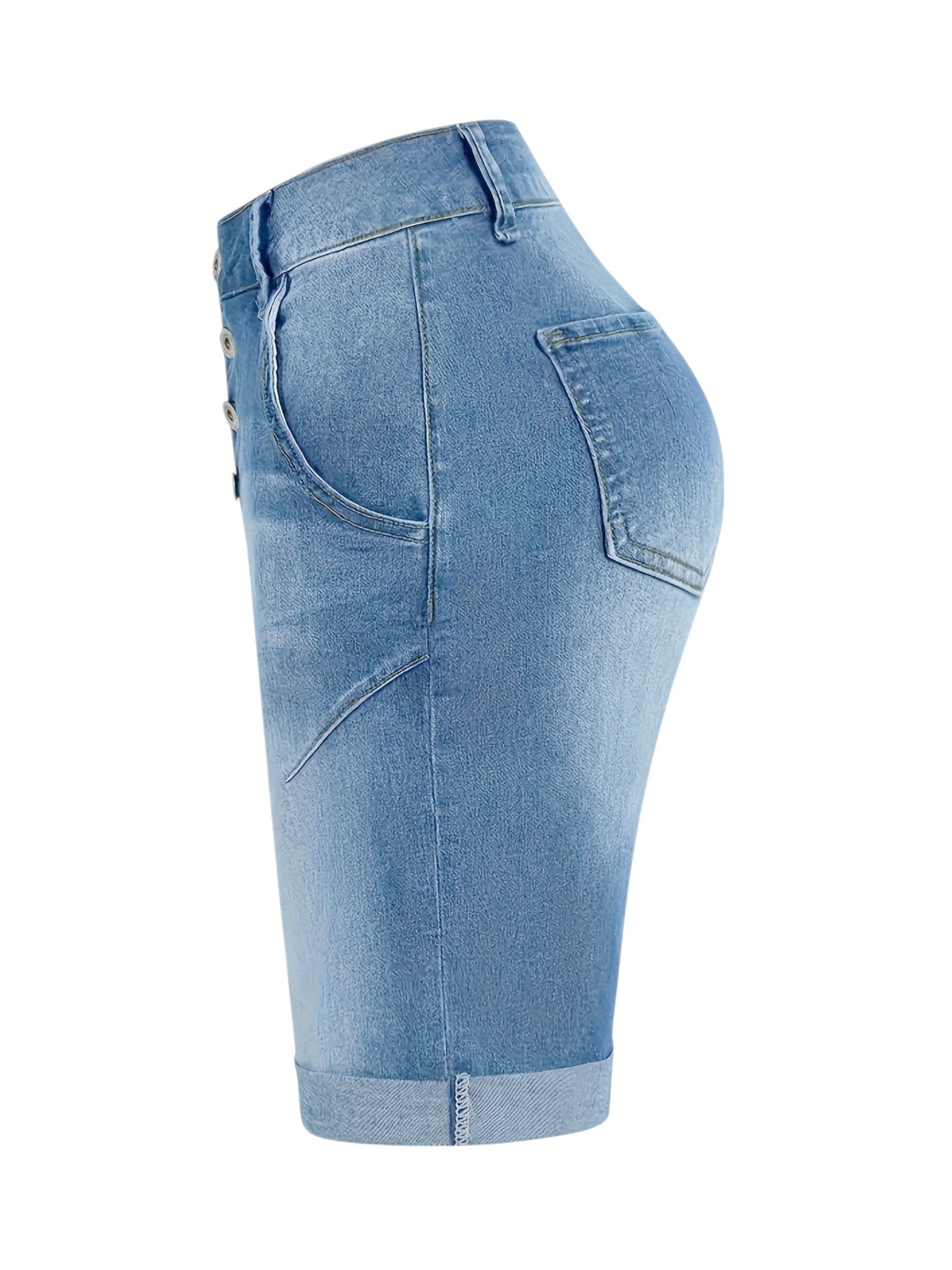 Dames Denim Shorts Met Stretch