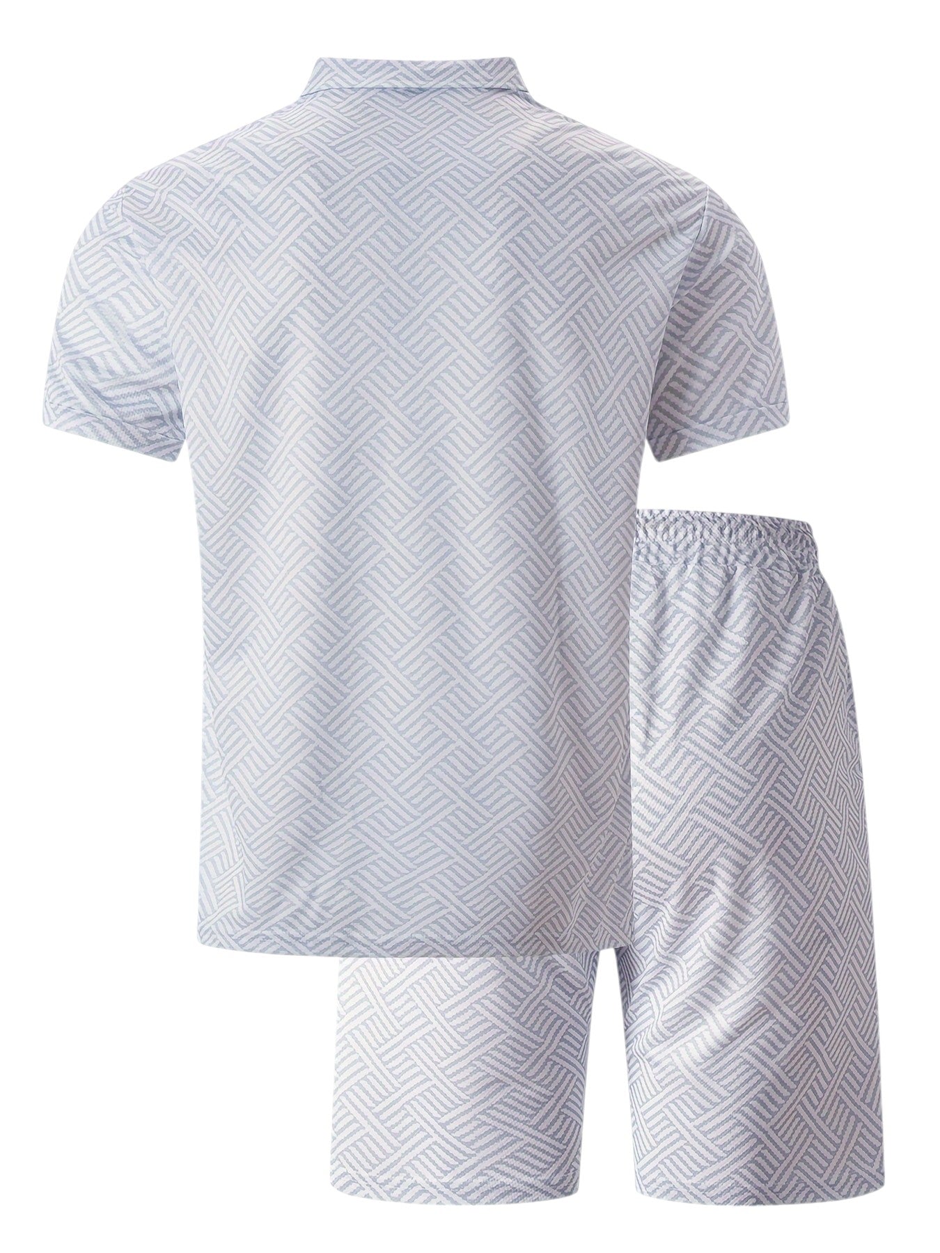 2-Delige Heren Set Half Zip Polo & Shorts