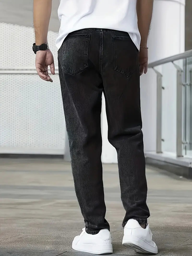 Casual Straight Leg Lichte Washed Heren Jeans - Velanza
