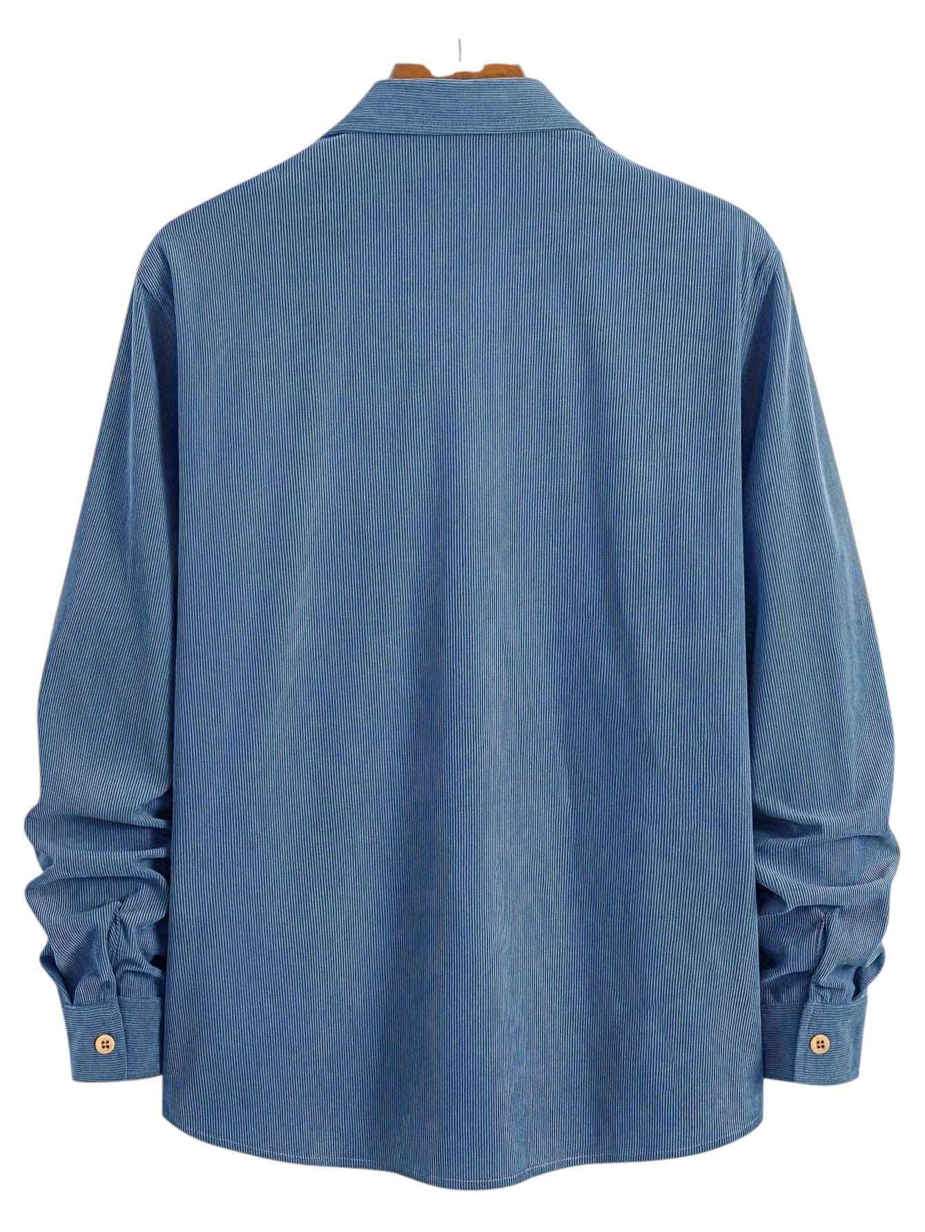 Heren Casual Katoenen Overhemd – Regular Fit, Reverskraag, Voorzakken