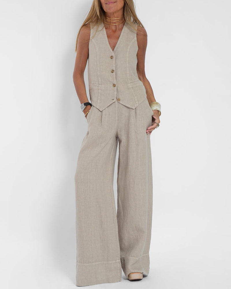 2-Delige Zomer Set Top & Wijde Broek