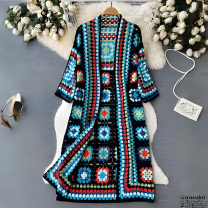 Kleurrijke Lange dames Cardigan voor Elke Gelegenheid - Aubrey