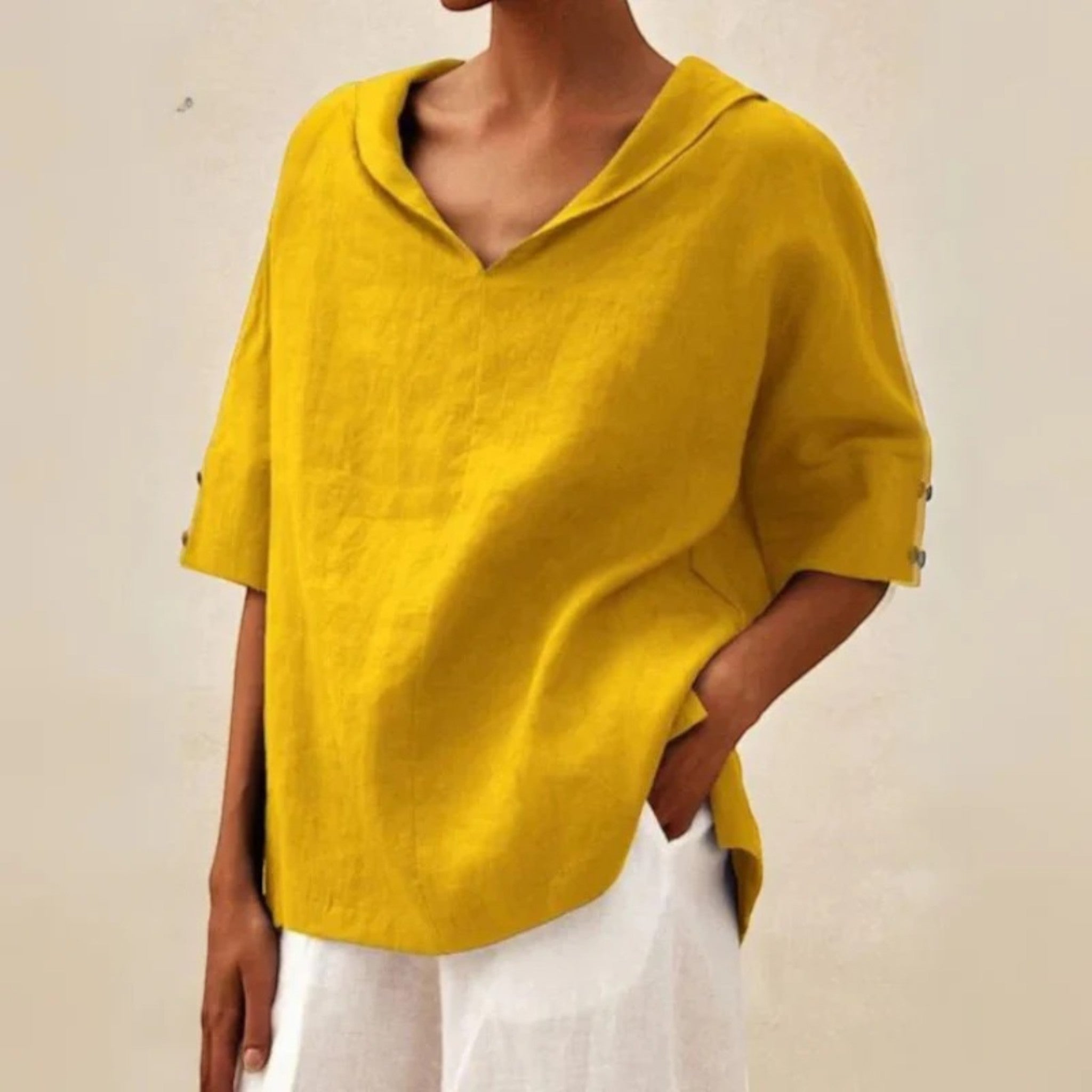 Lorena | Blouse Met V-hals | Lichtgewicht