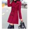 Chaveli - Chique Getailleerde Dames Trenchcoat lange trenchcoat damesjas met knopen 