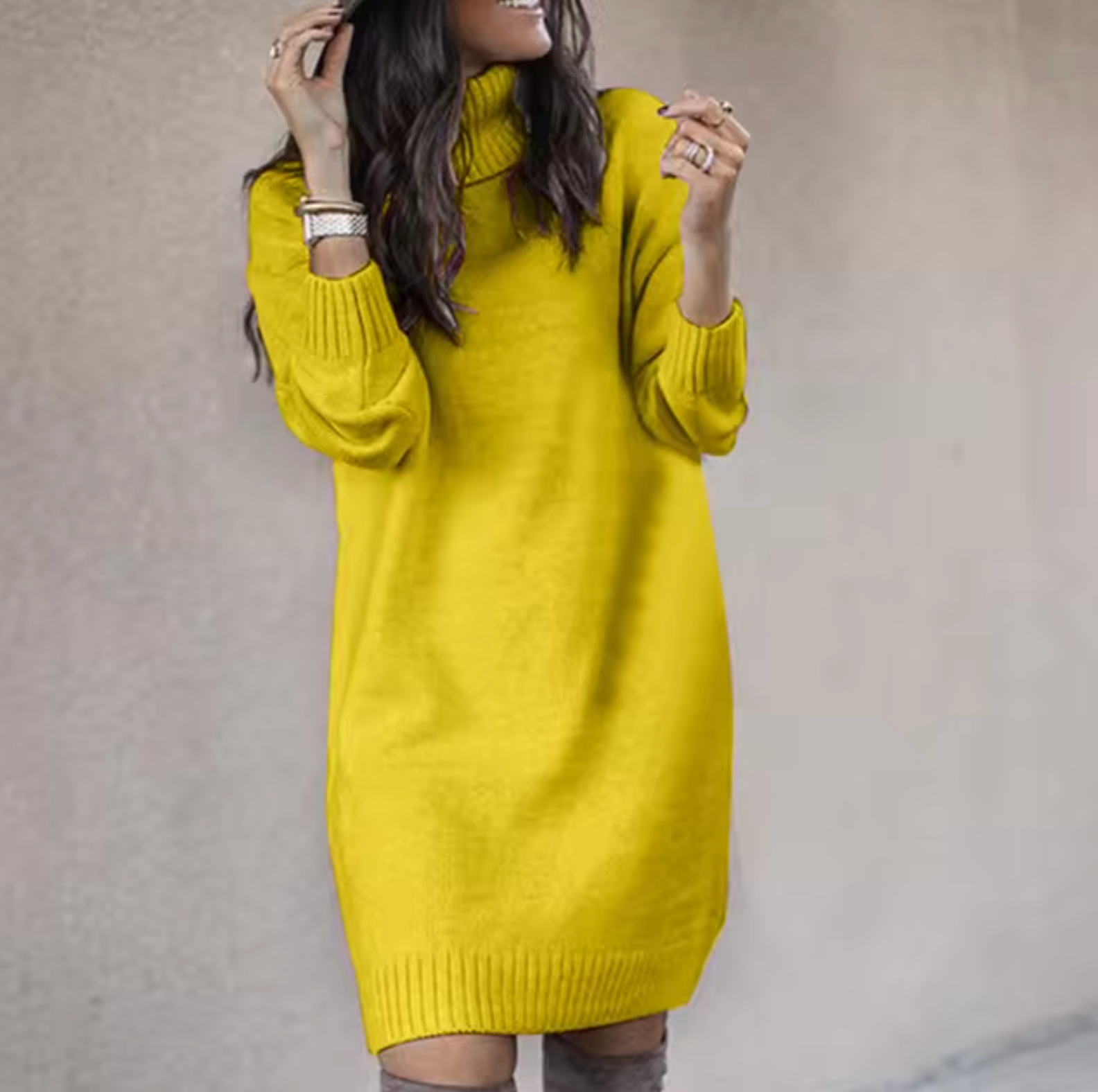 Oversized Truijurk Met Hoge Hals | Herfst
