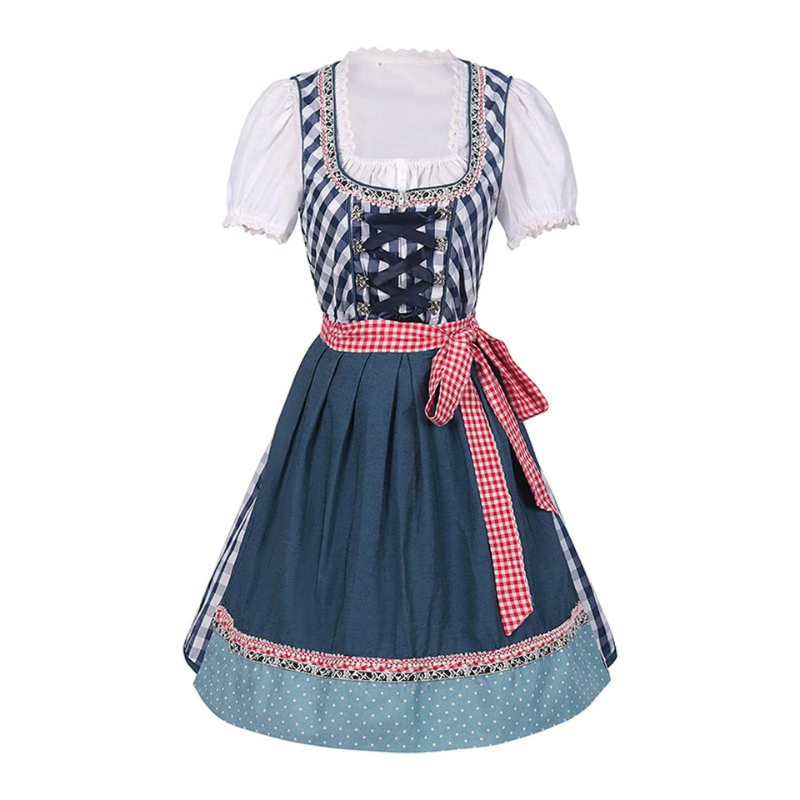 Klassieke Oktoberfest Dirndljurk | Blauw