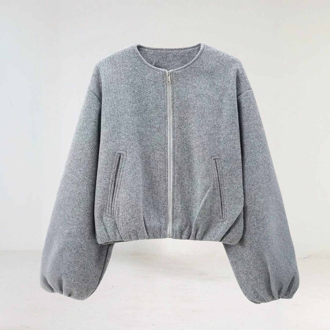 Cropped Tussenjas Met Ronde Hals | Casual