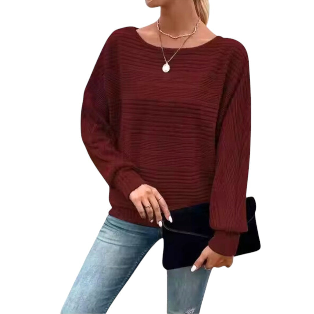 Dames Luchtig Shirt Met Lange Mouwen en Ronde Hals