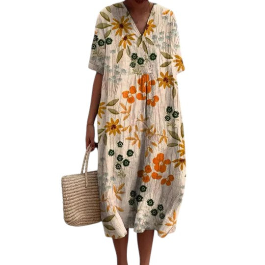 Dames Zomerjurk Met Bloemenprint