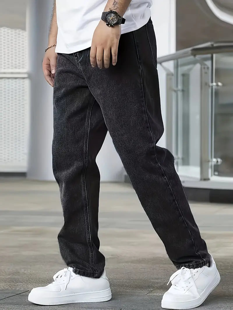 Casual Straight Leg Lichte Washed Heren Jeans - Velanza