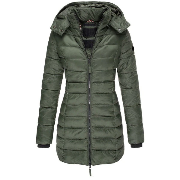 Lange Winterjas Met Capuchon Voor Dames