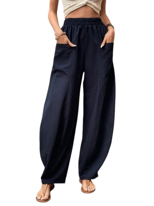 Wijde Dames Broek Met Stretch