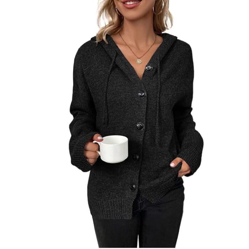 Casual Vest Met Capuchon | Knoopsluiting