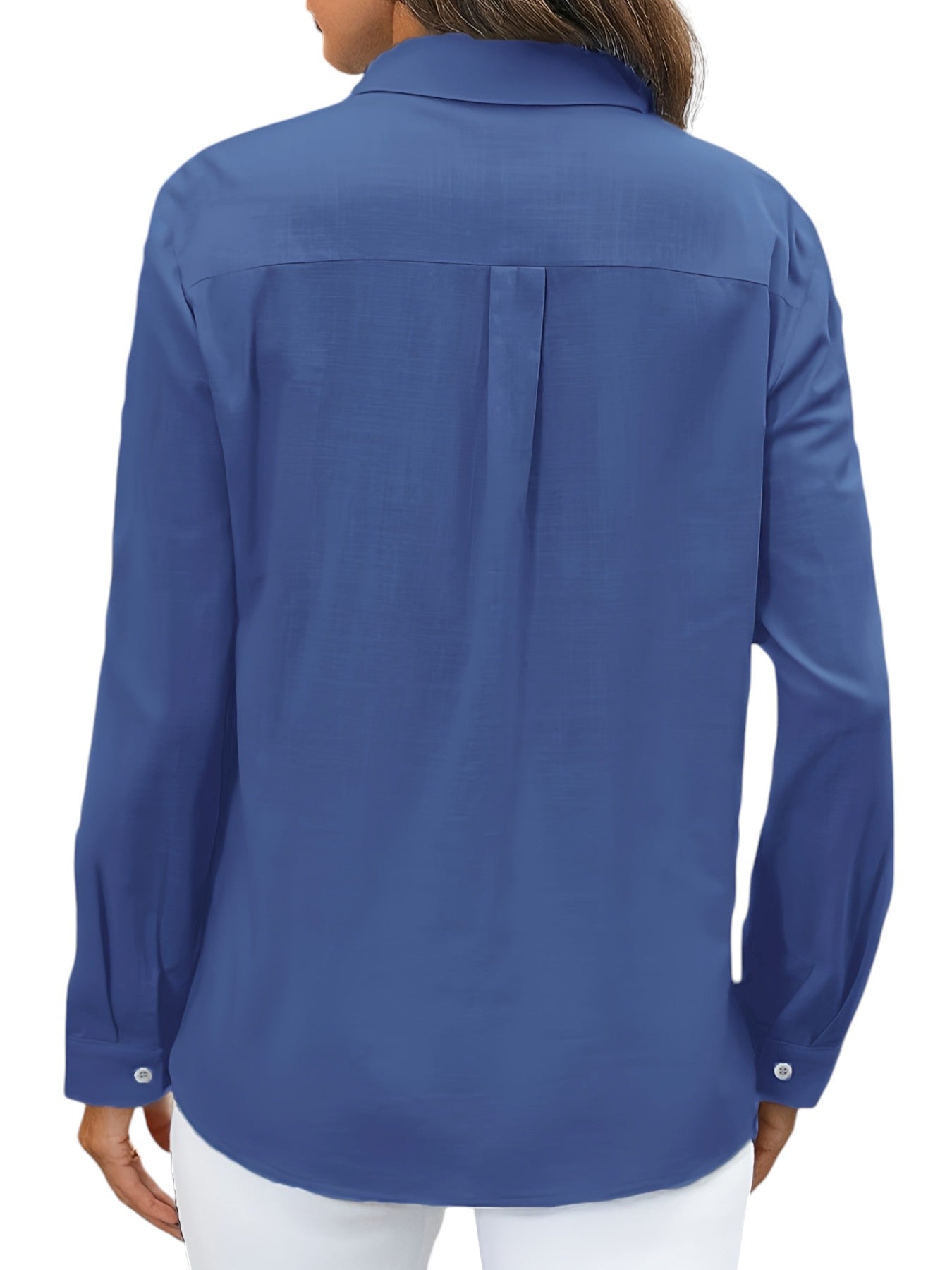 Linnen Dames Blouse In Effen Kleuren