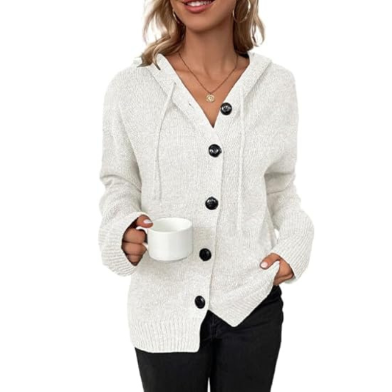 Casual Vest Met Capuchon | Knoopsluiting