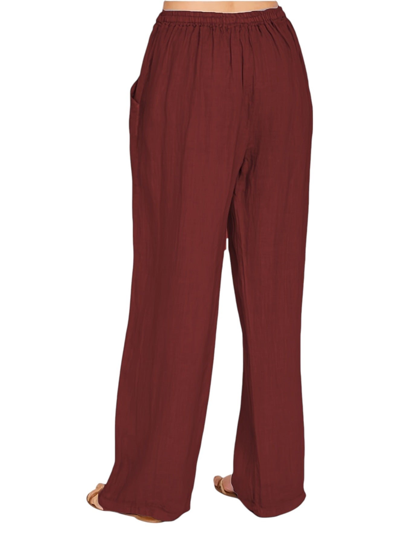 Wijde Dames Broek Met Hoge Taille