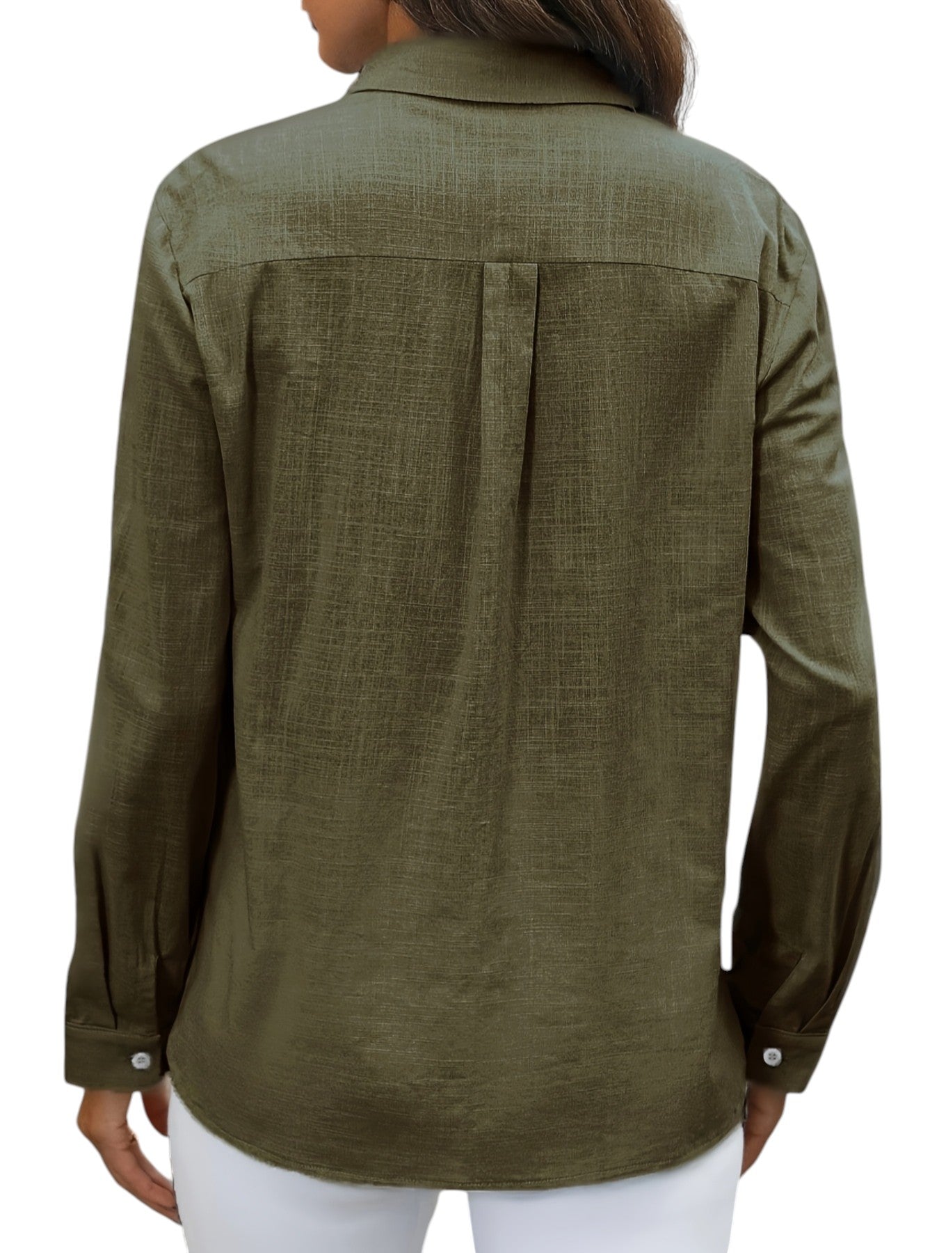 Linnen Dames Blouse In Effen Kleuren