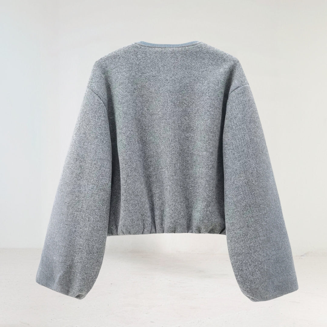Cropped Tussenjas Met Ronde Hals | Casual