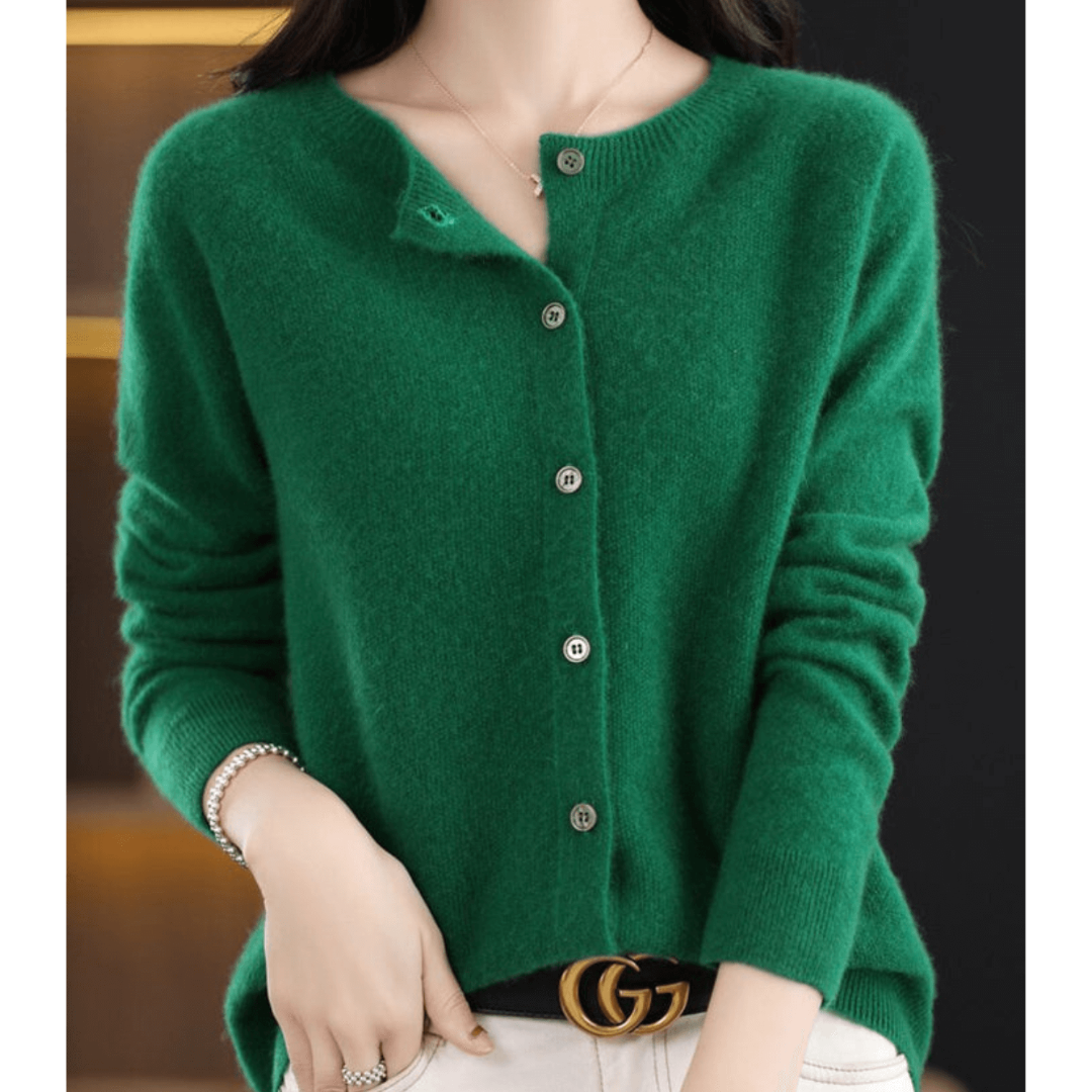 V-hals Vest Met Knoopsluiting | Lange Mouwen