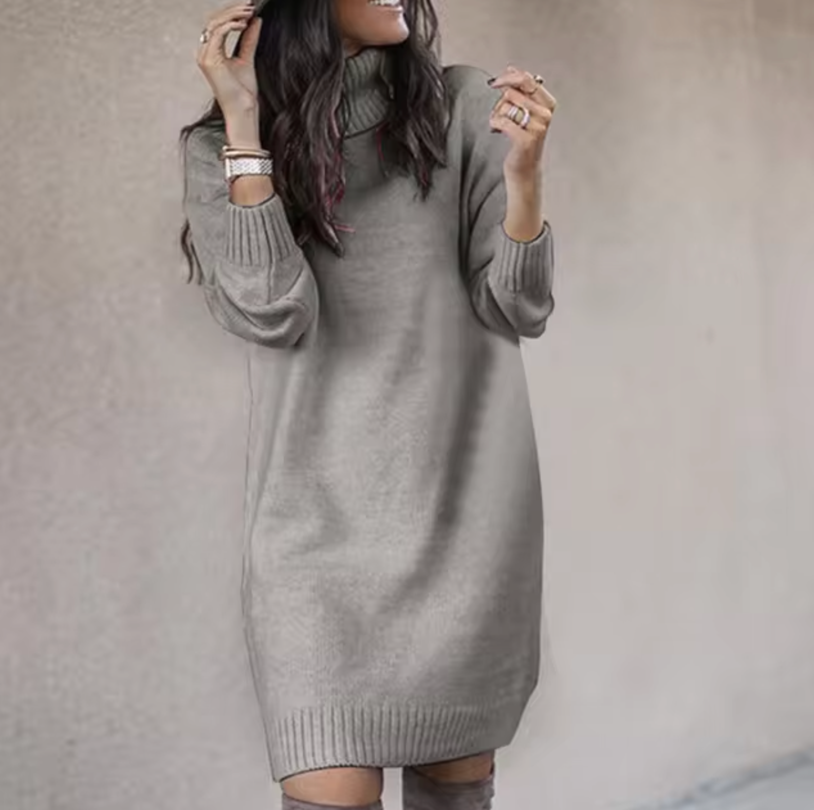 Oversized Truijurk Met Hoge Hals | Herfst