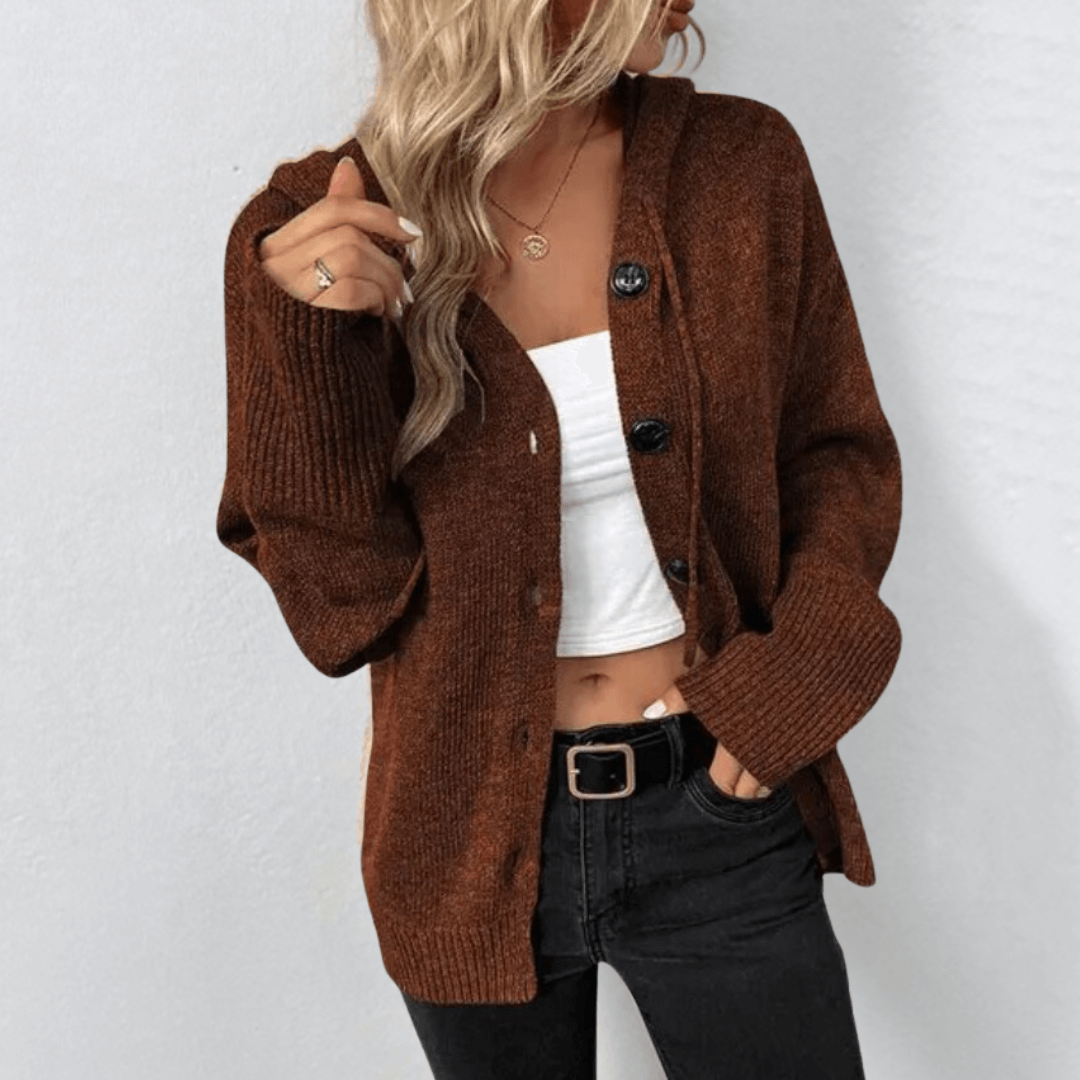 Casual Vest Met Capuchon | Knoopsluiting