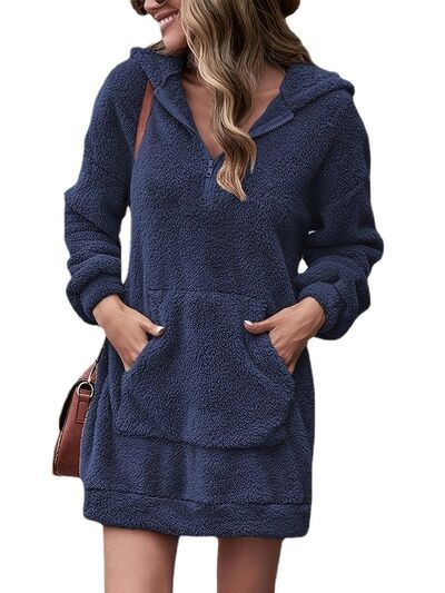 Oversized Zachte Hoodie Met Halve Rits - Comfy