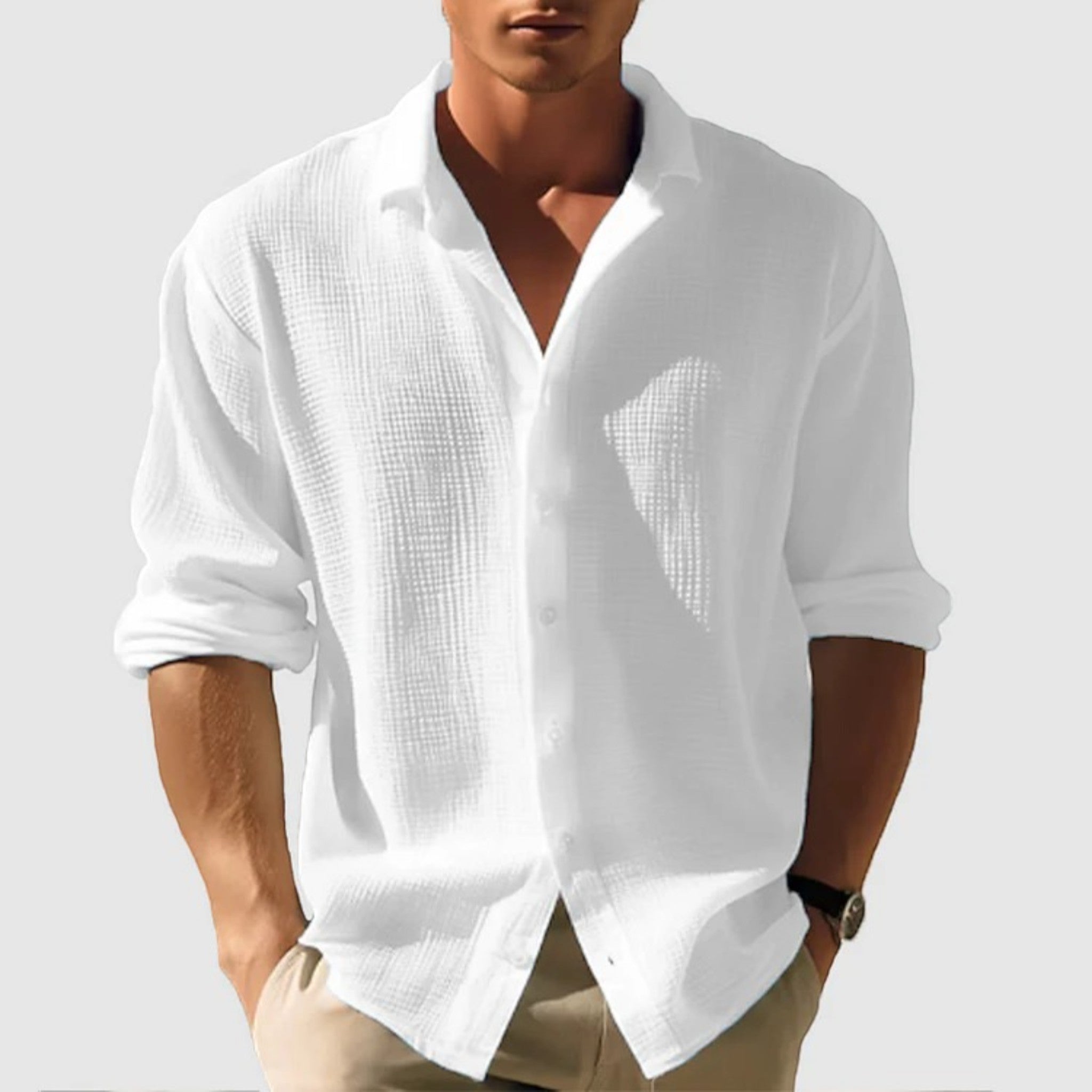 Sacha | Zomer Overhemd Voor Heren | Casual & Lange Mouwen