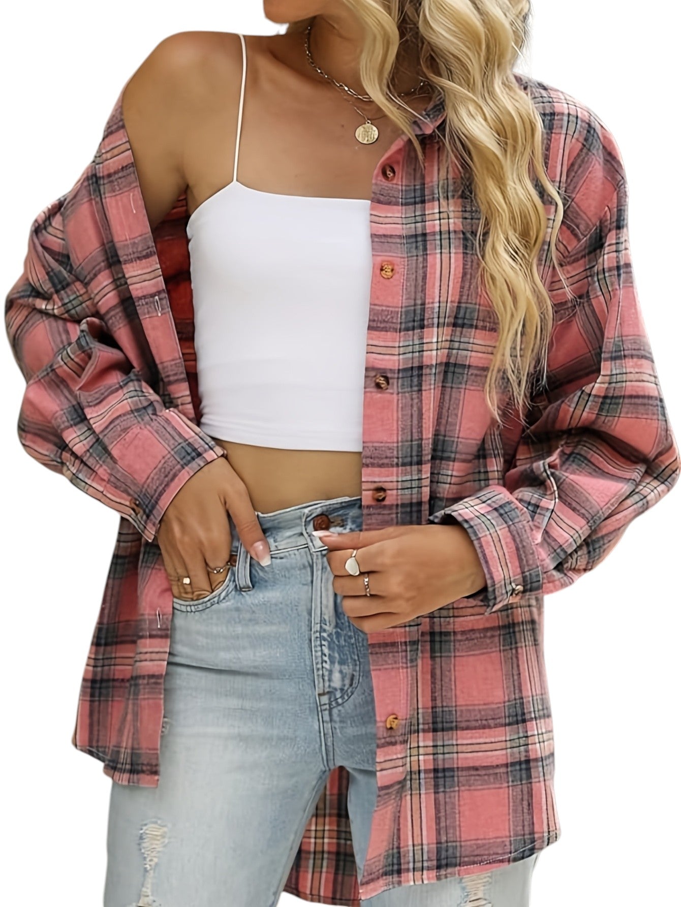 Casual Geruite Blouse voor Dames
