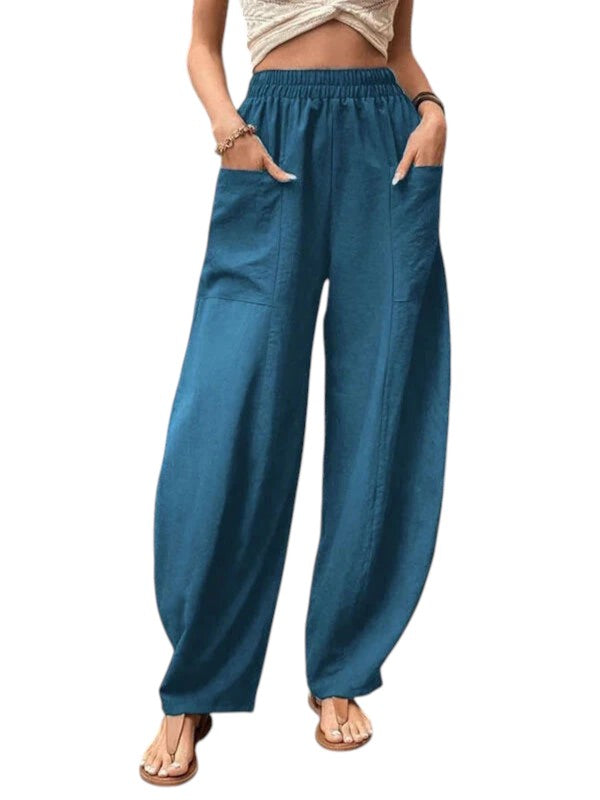 Wijde Dames Broek Met Stretch