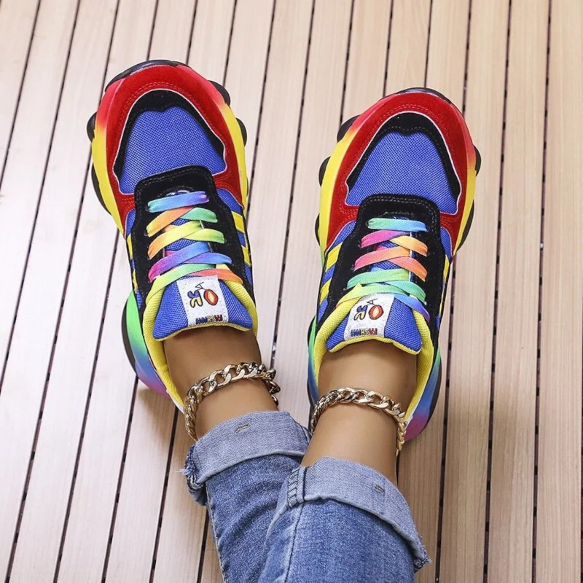 Sara | Stijlvolle Dames Sneakers Met Hoge Zool