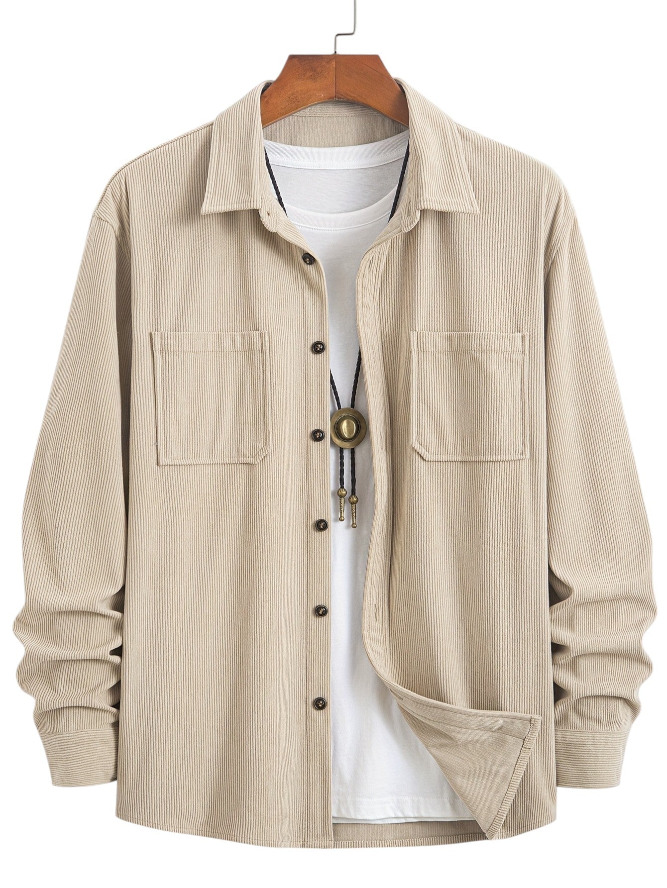 Heren Corduroy Spijker Blouse