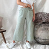 Gestreepte Linnen Dames Broek